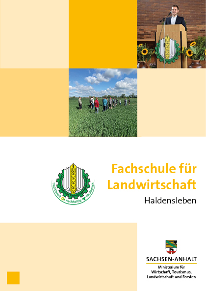 Titelseite des Flyers der Fachschule für Landwirtschaft Haldensleben