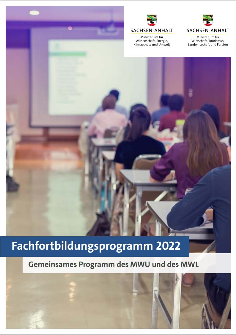 Deckblatt des Fachfortbildungsprogramms 2022