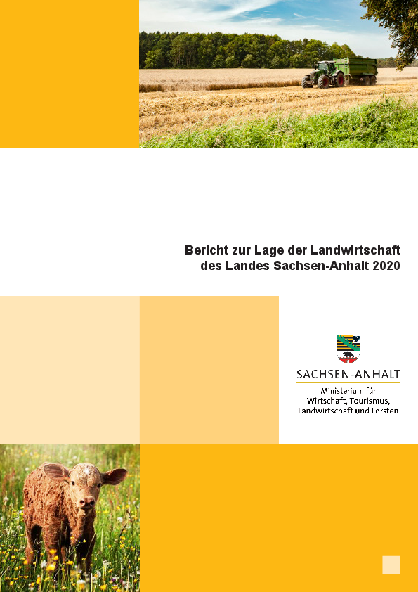 Titelseite des Berichts zur Lage der Landwirtschaft in Sachsen-Anhalt 2020